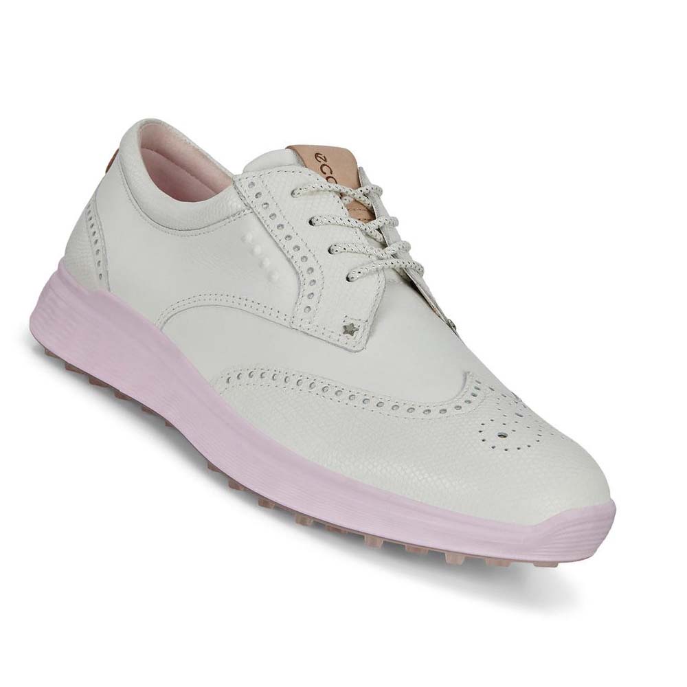 Women's Ecco Spikeless S-classic Golf Shoes White | USA 133PJJ